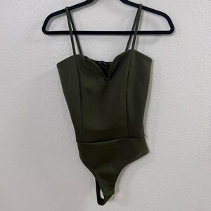NWT I Saw It First Olive Green One-Piece Bodysuit